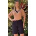 034432 - Blusa Ramany Lisa com Recorte :: Mocha Mousse